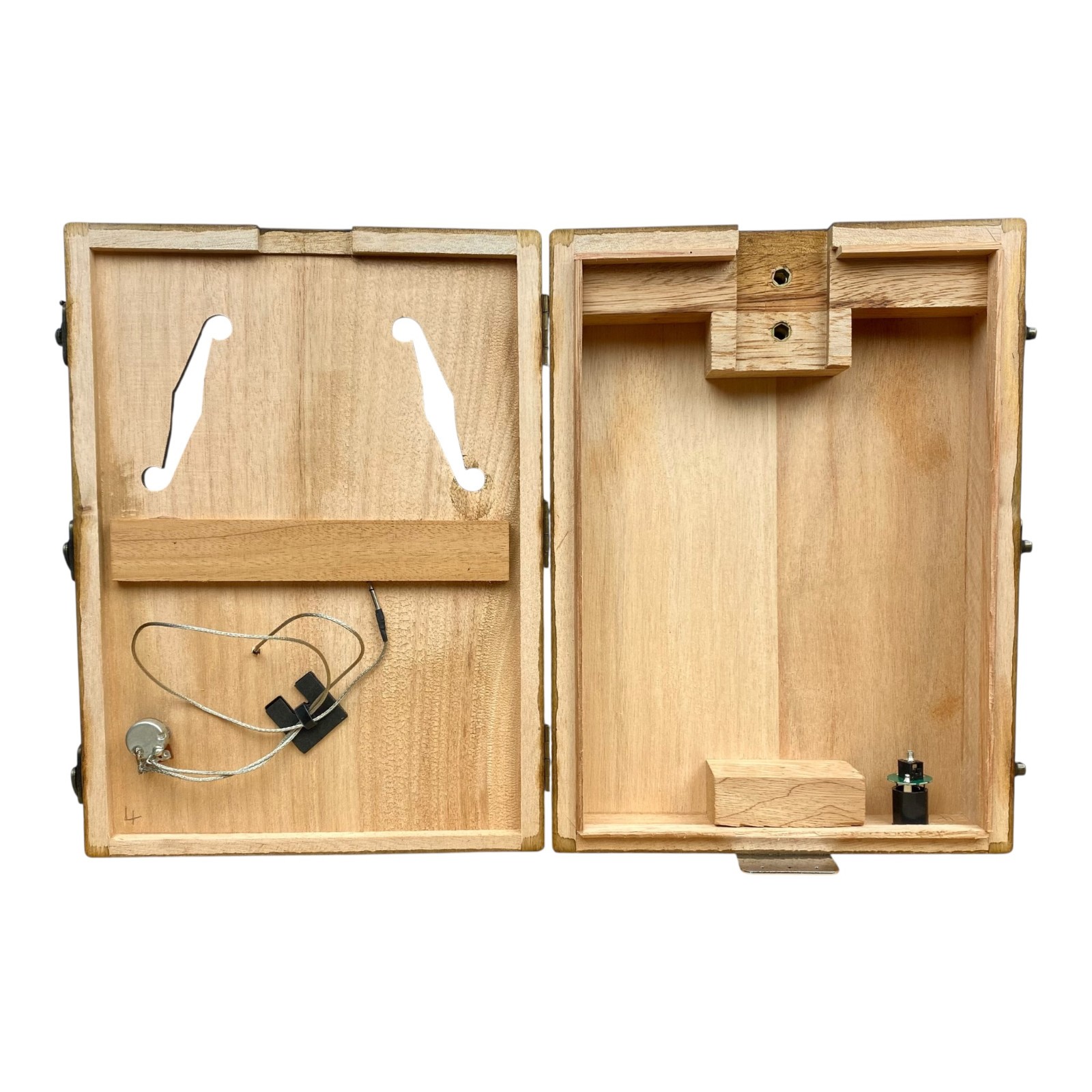 Haze DIY kits Mahogany Cigar Box Guitar – Natural X1 + 2 Slides