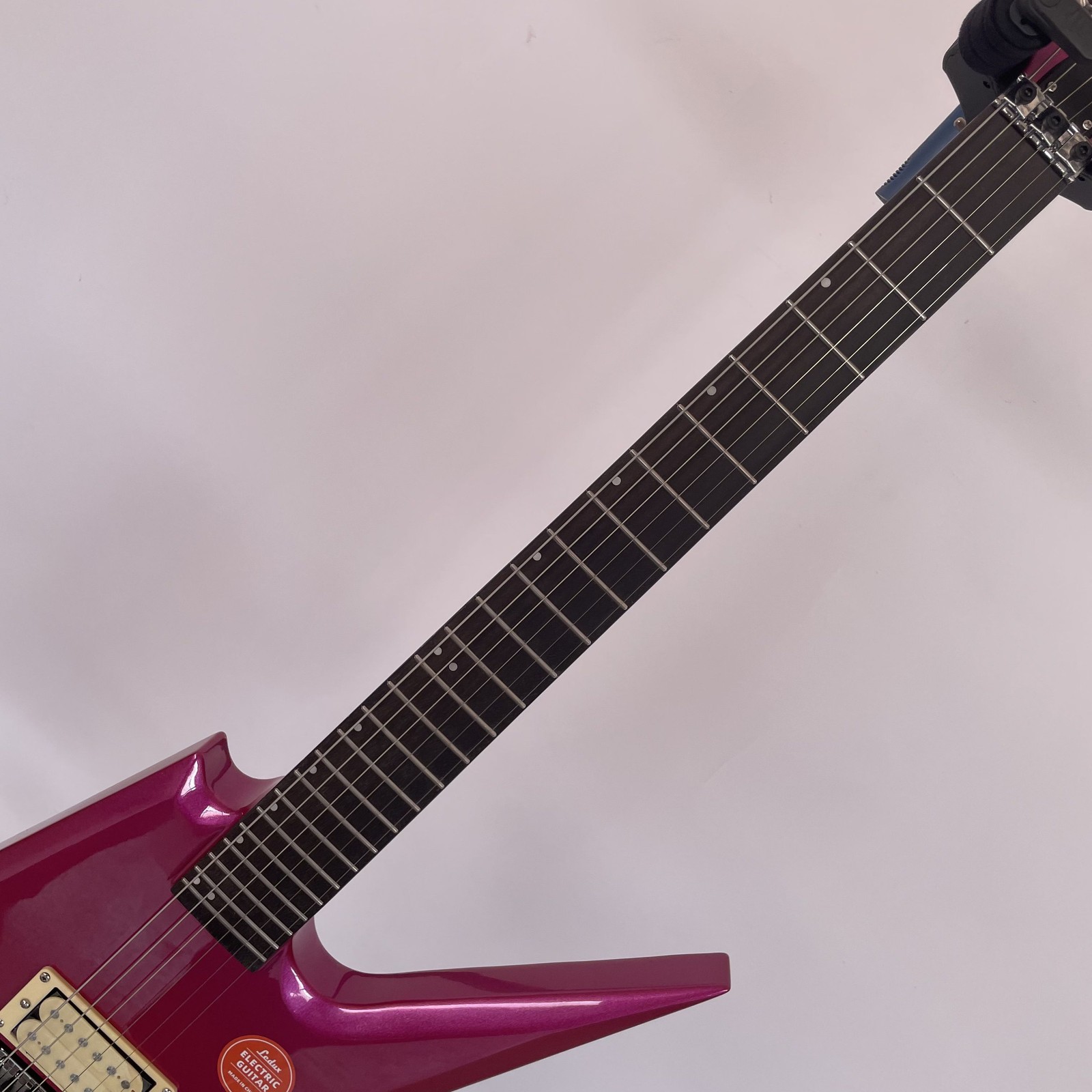 Pink Solid Body Electric Guitar Mini Switch Stainless Rounded Fret H pickups