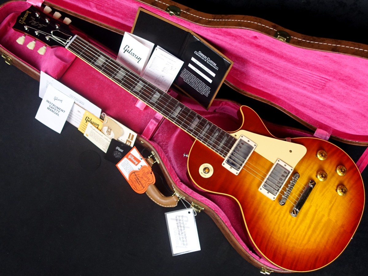 Electric Guitar Gibson Custom Shop 1959 Les Paul Reissue VOS Washed Cherry USA