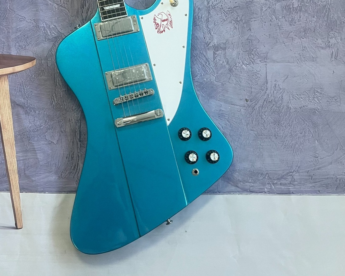 Custom Firebird Style Electric Guitar Rosewood Fingerboard Fixed Bridge