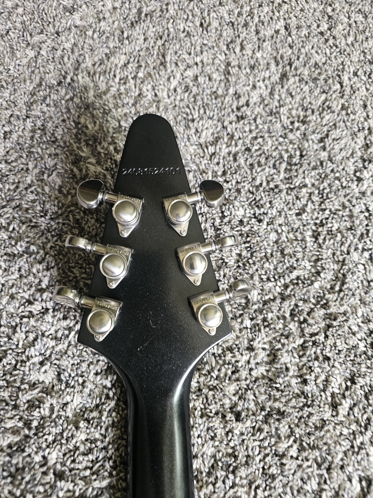 left handed Epiphone Prophecy Flying V Black 6-String Solidbody