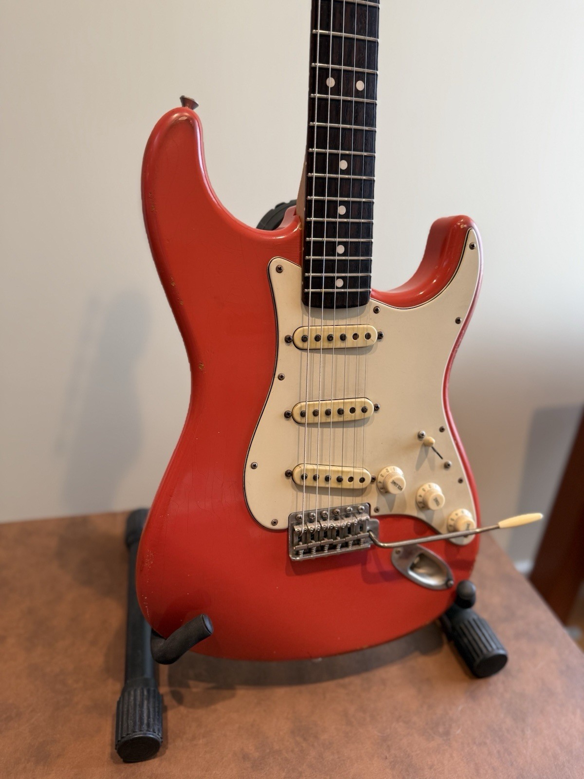 Fiesta Red Danocaster Strat Guitar