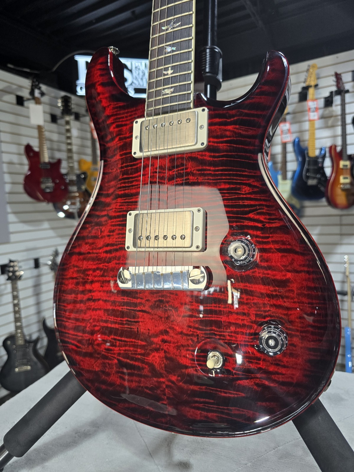 PRS McCarty Electric Guitar – Fire Red Wrap w/OHSC + FREE $299 Plek & Setup #317