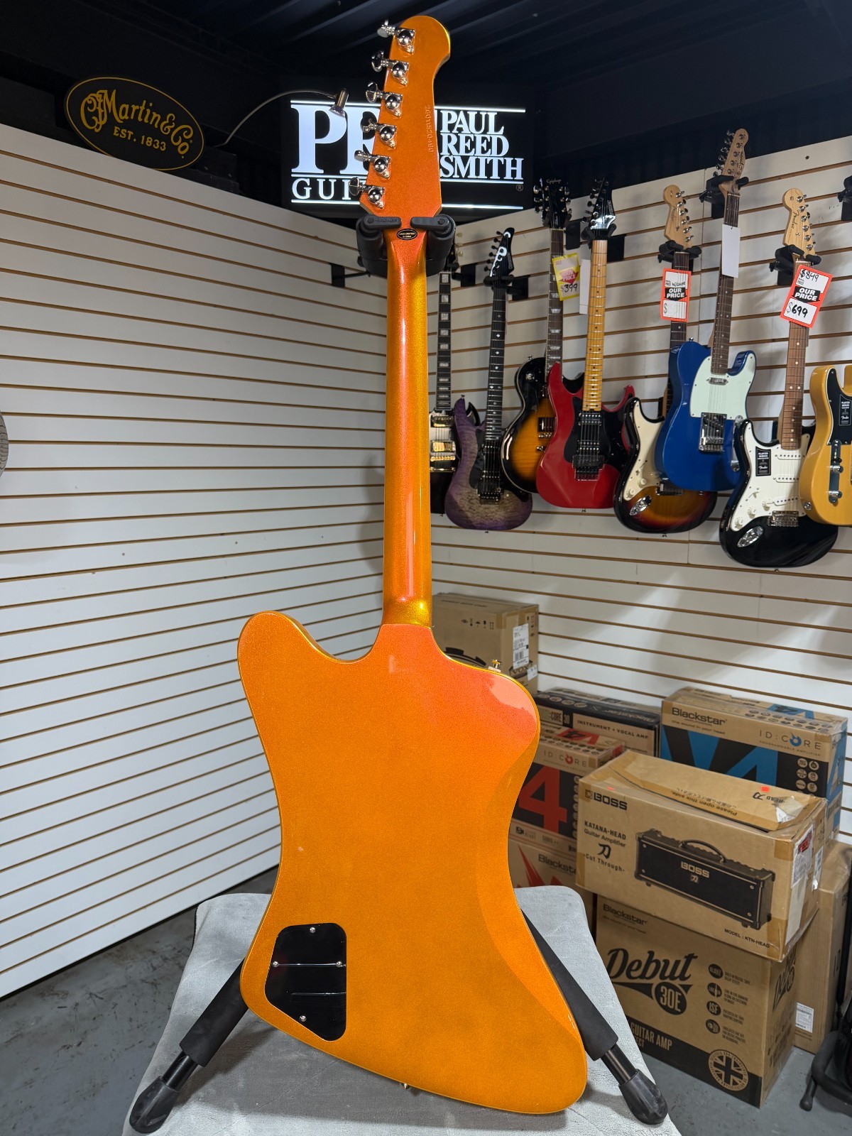 Epiphone Futura Firebird Custom – Firestorm Shift w/Gig Bag & PLEK*D #490