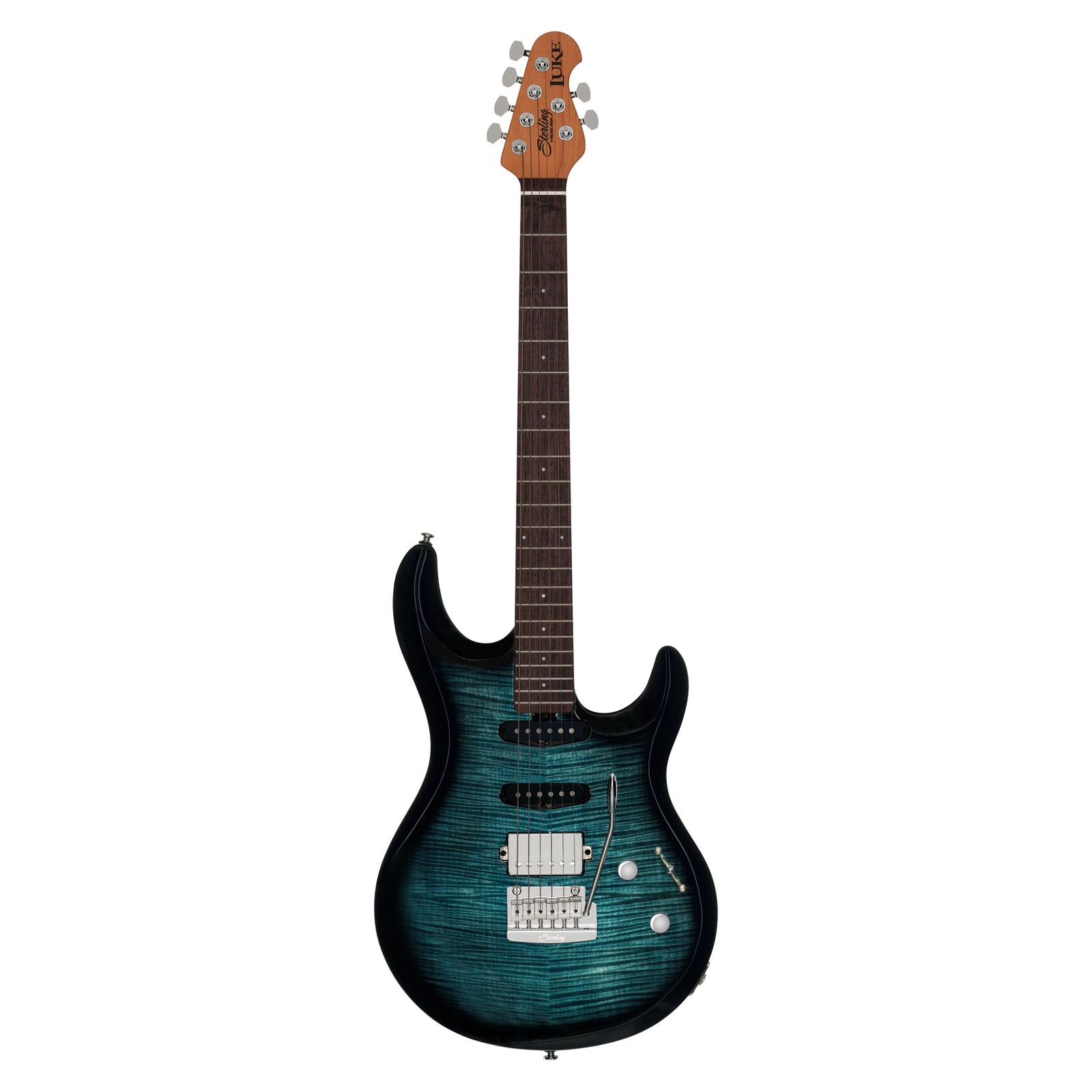 Sterling by Music Man Luke HSS Electric Guitar – Yucatan Blue