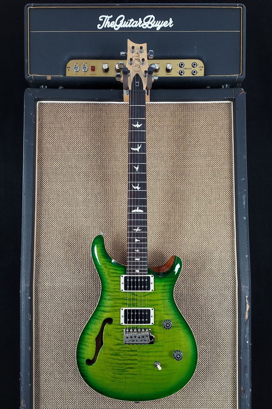 2022 PRS CE Hollowbody USA RARE Eriza Green Finish Very Nice Guitar! (31)
