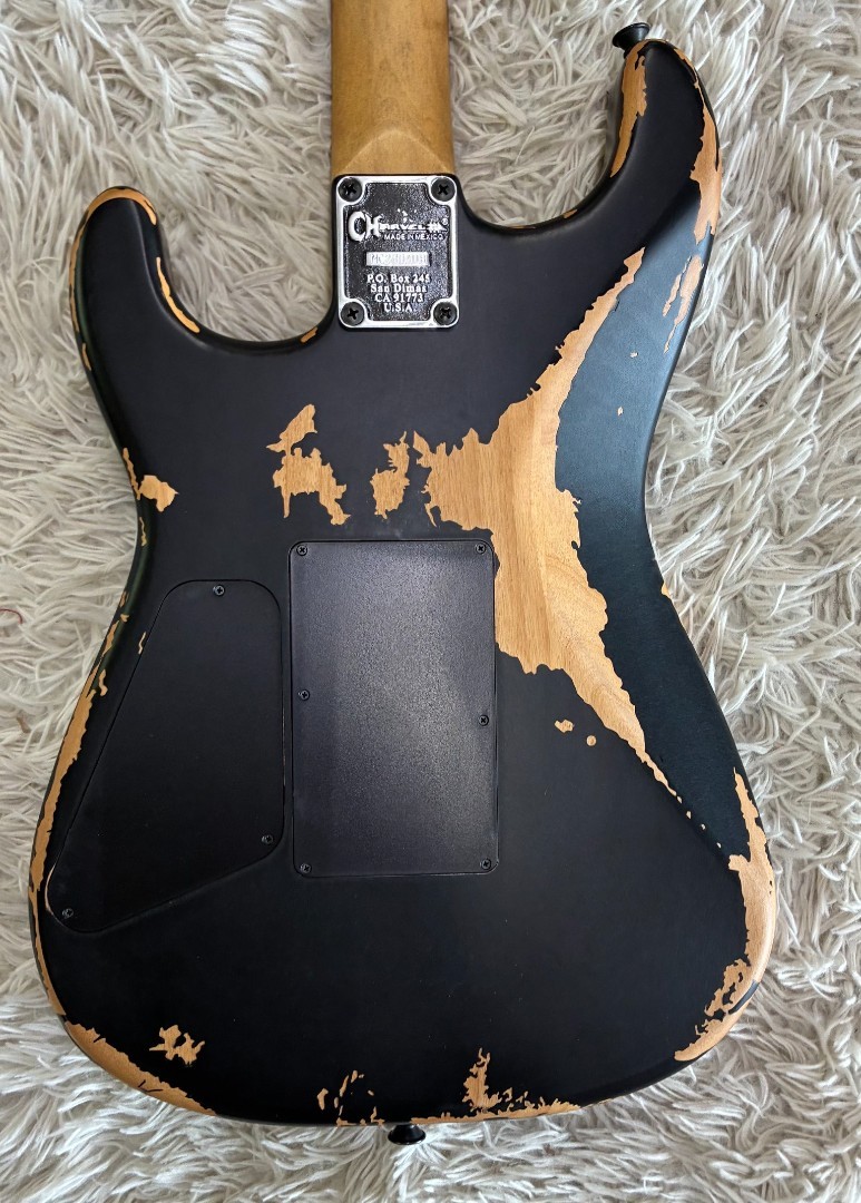 Charvel Pro-Mod Relic San Dimas Style 1 HH Floyd Rose Black Electric Guitar +Bag