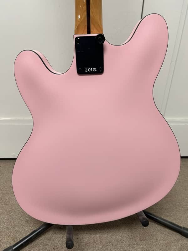 Fender Tom DeLonge Starcaster Semi Hollow Body Electric Guitar – Shell Pink
