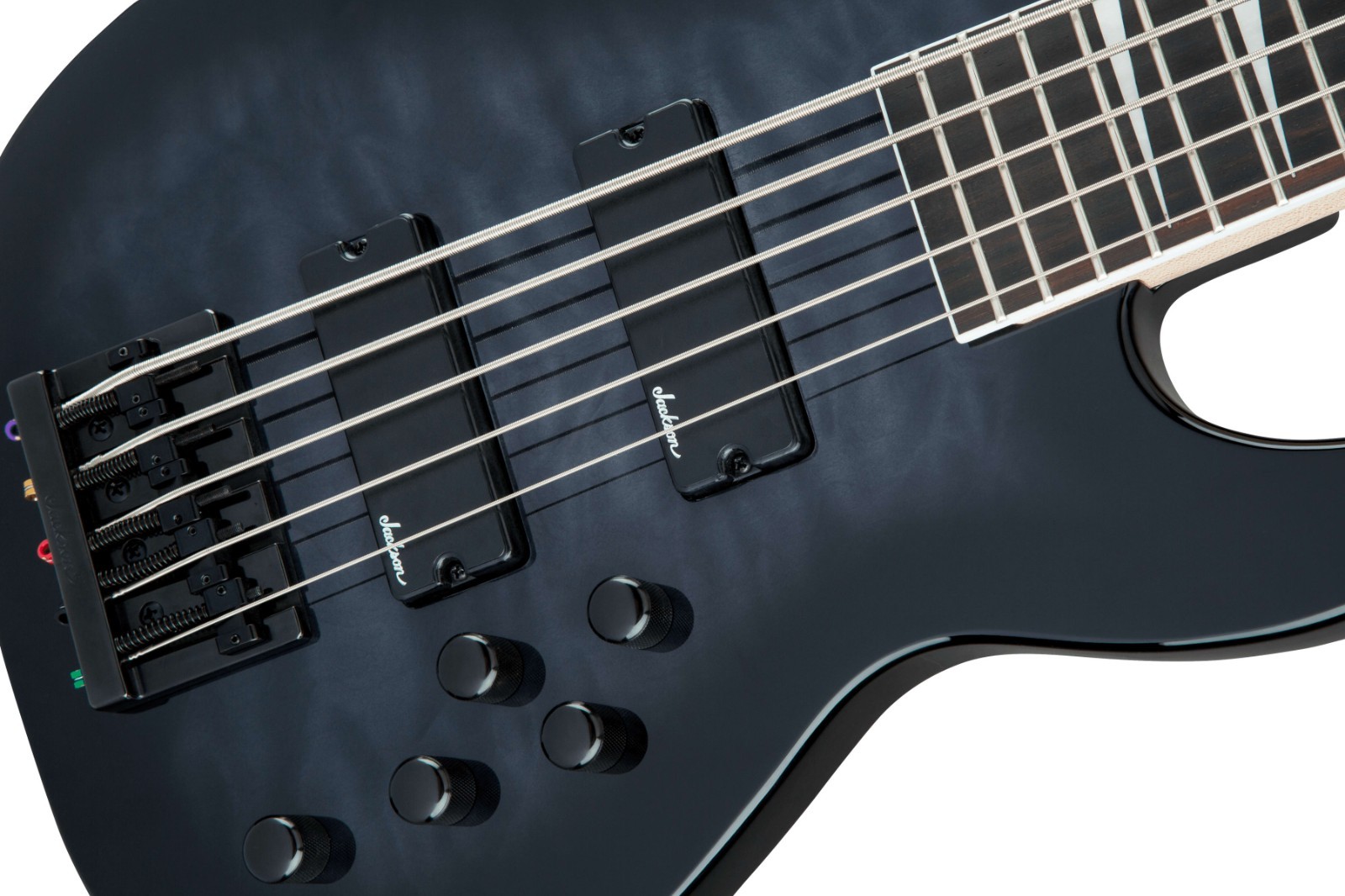 Jackson Concert Bass JS3VQ Electric Guitar- Transparent Black -NEW