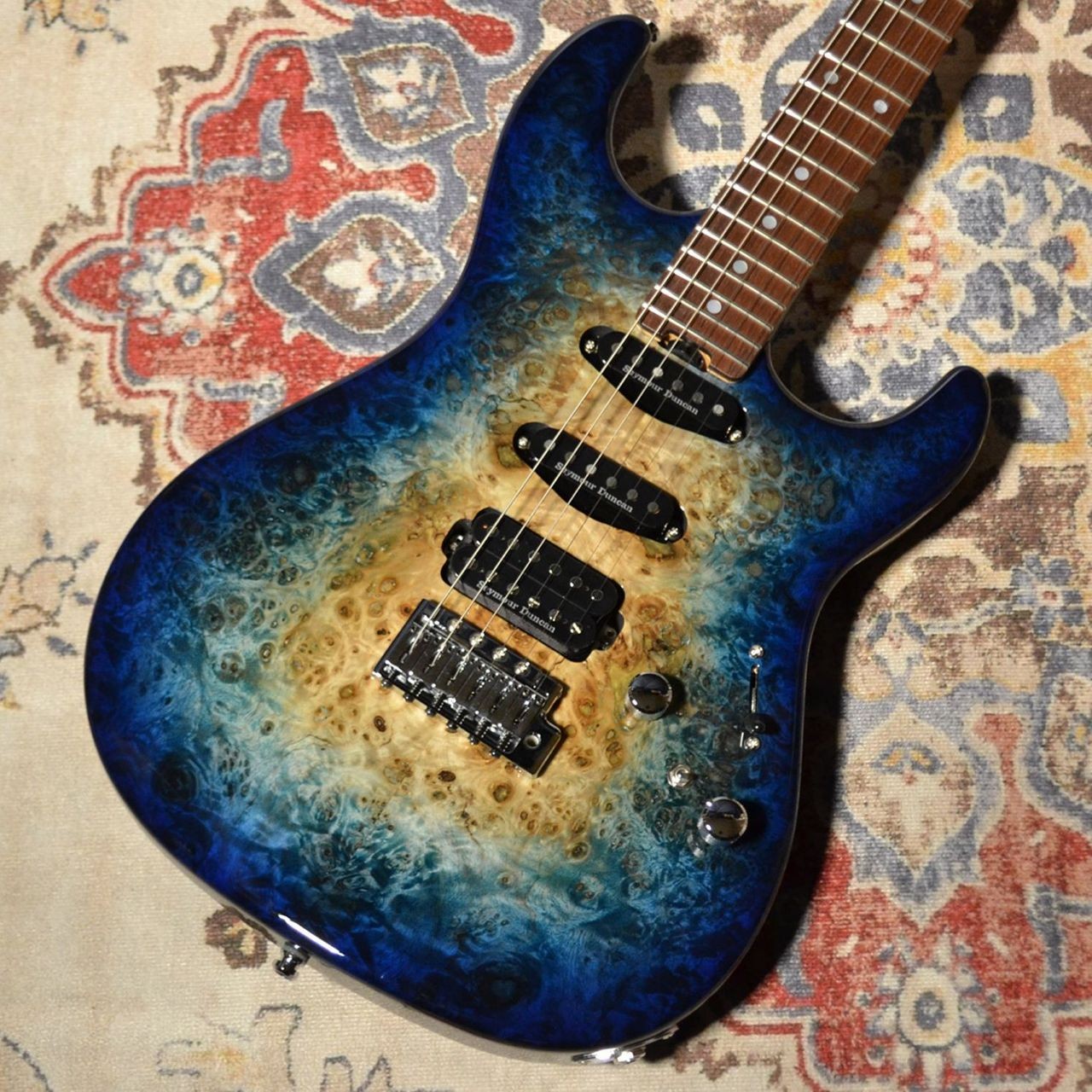 ESP SNAPPER-CTM Poplar Burl /HR Nebula Blue Burst E4911242 New Electric Guitar