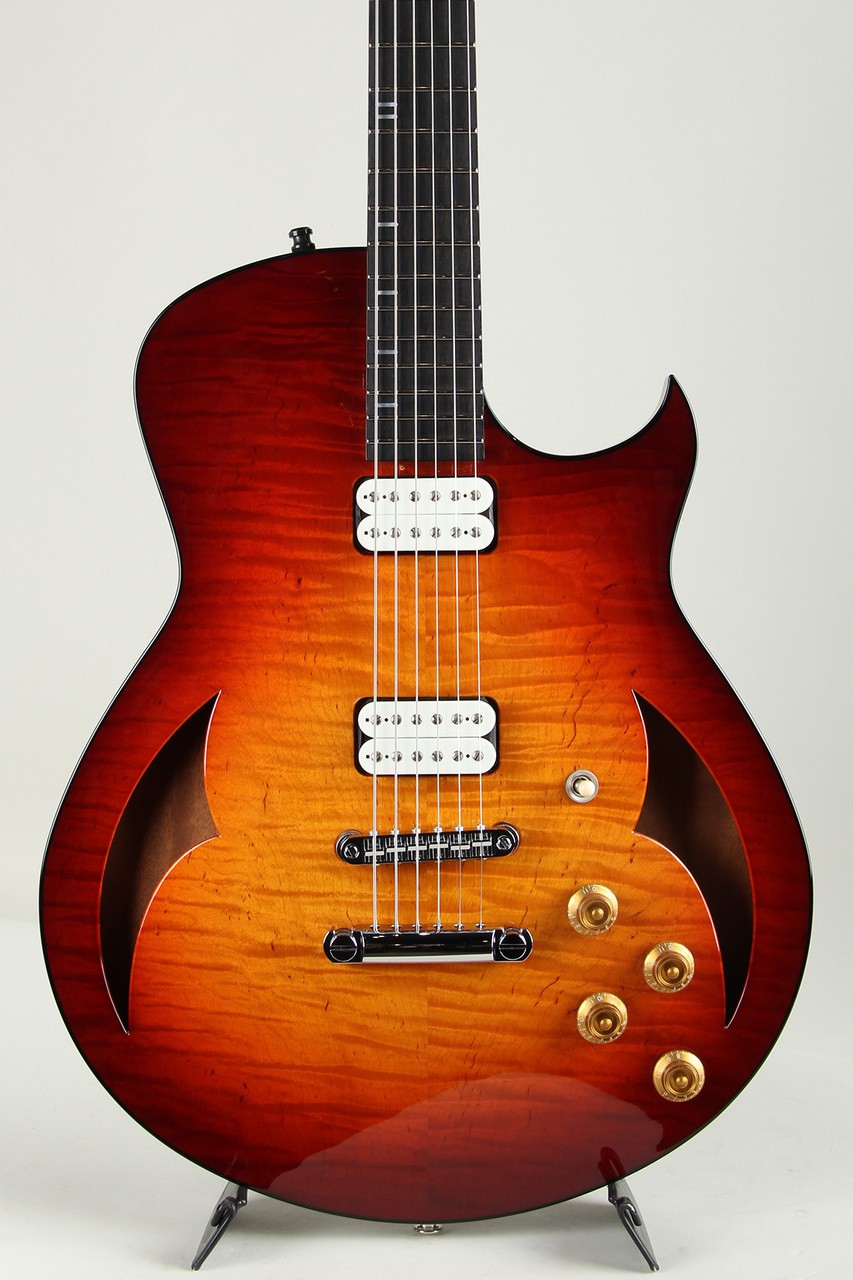 Marchione Semi Hollow Baritone 59 Burst / Figured Maple Mahogany Back The First