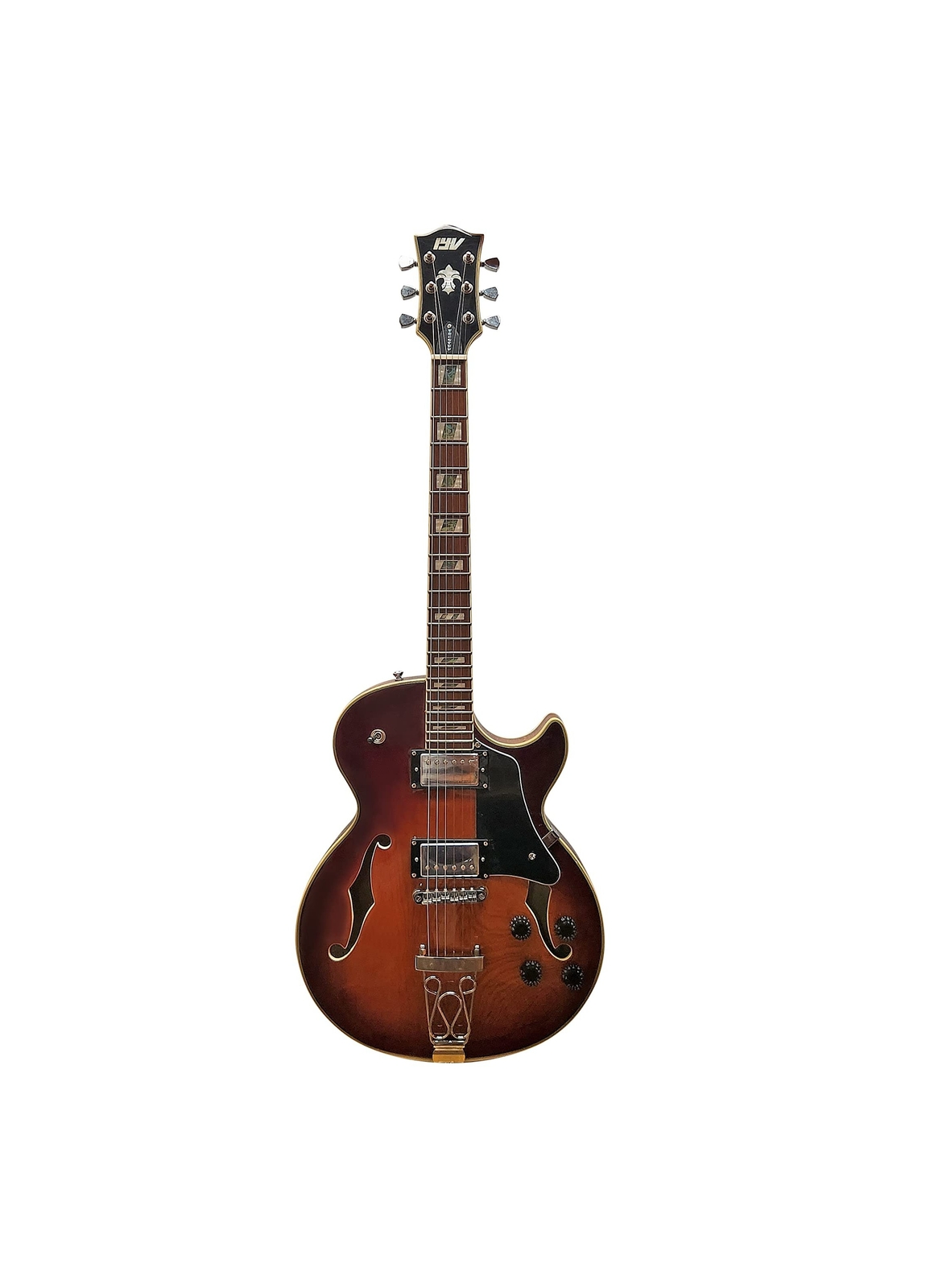 IYV-IJZ-300A TSB Jazz Solid hollow-Body Electric Guitar, Tobacco Sunburst