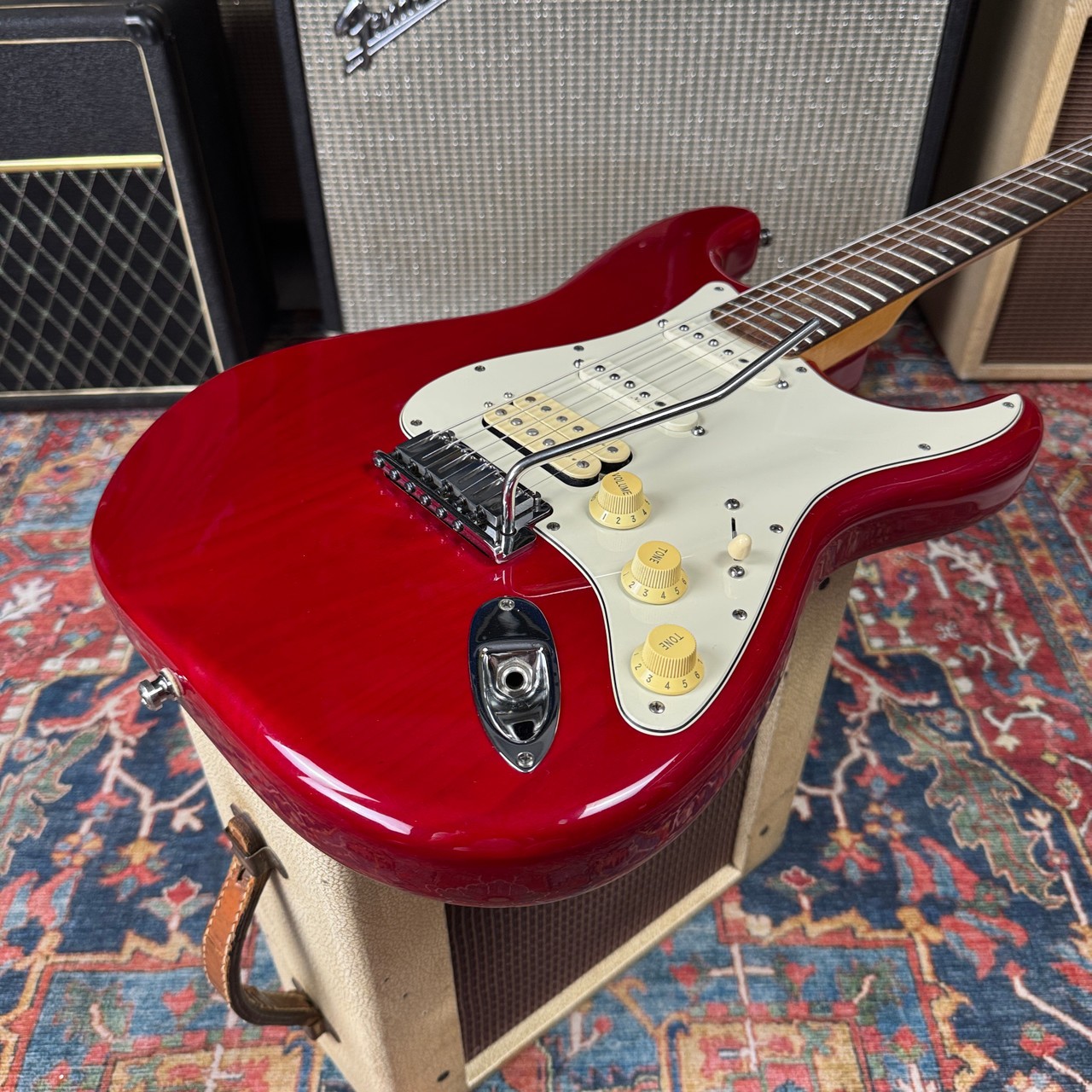 1998 Fender American Deluxe HSS Stratocaster w/Roller Nut & HSC