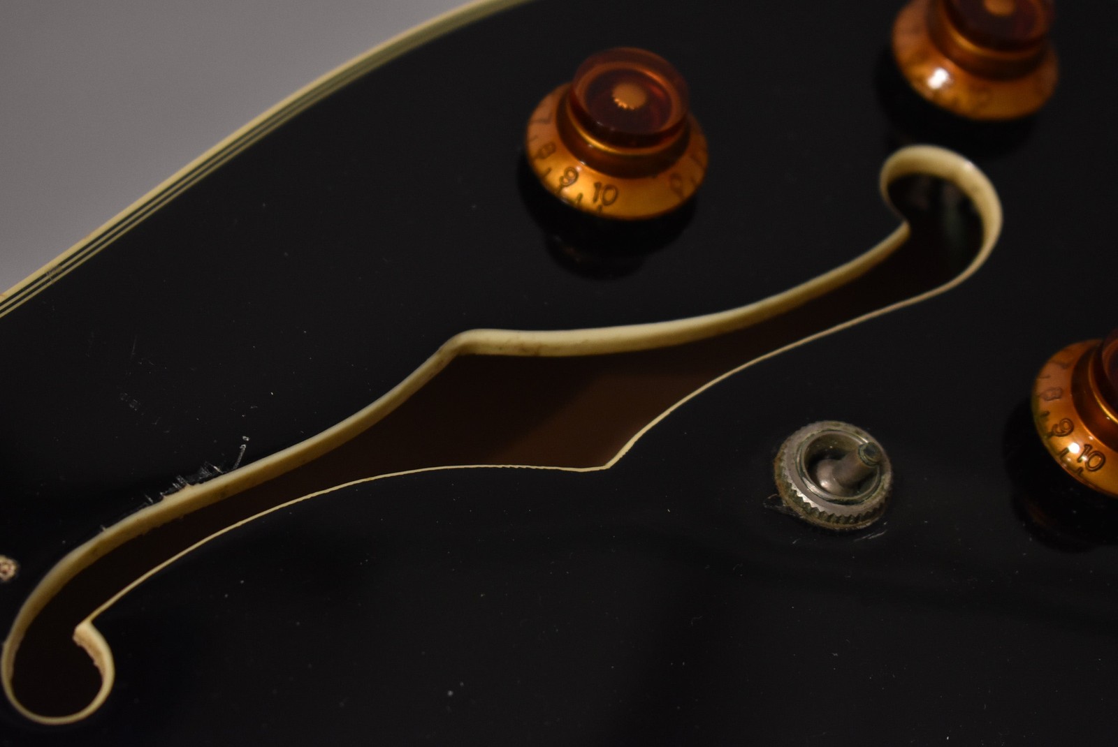 1997 Epiphone Sheraton Samick Korea Ebony Finish AS-IS For Repair w/OHSC