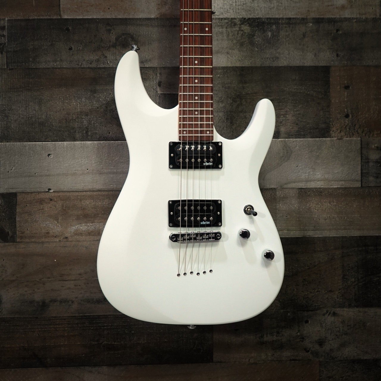 Schecter C-6 Deluxe Electric Guitar – Satin White (432)