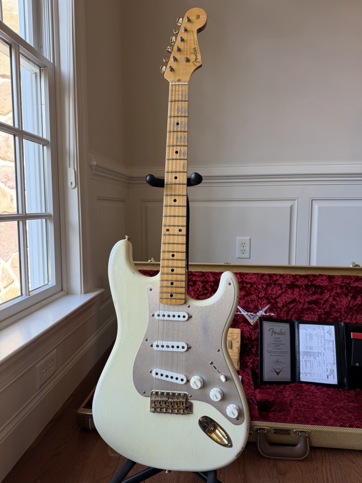 2021 Fender Custom Shop ‘55 Stratocaster Relic – Aged Desert Tan
