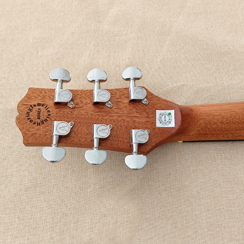 41″ Cutaway Acoustic Guitar Spruce Layered Top Mahogany Neck Natural Gigbag