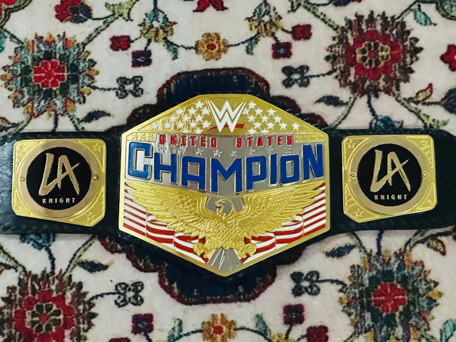 NEW UNITED STATES LA KNIGHT CHAMPIONSHIP REPLICA BELT 4MM ZINC PLATES ADULT SIZE