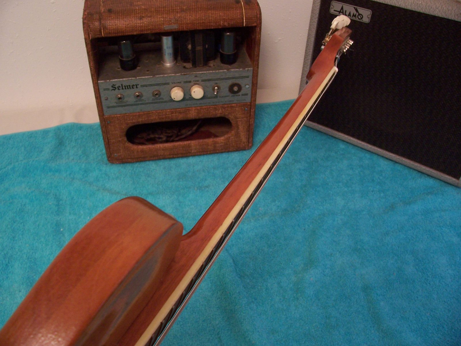 Custom made Homemade Mahogany LP Style electric guitar Silvertone bolt on neck