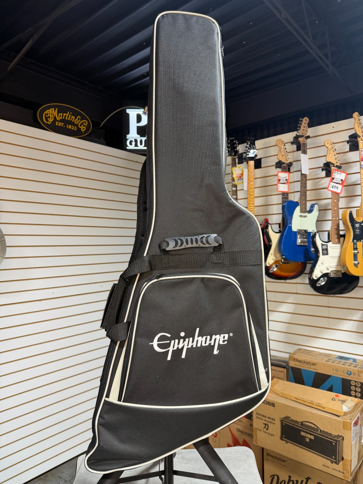 Epiphone Futura Firebird Custom – Firestorm Shift w/Gig Bag & PLEK*D #490