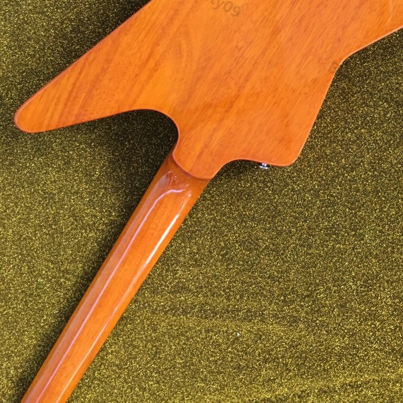 Left Handed Electric Guitar Natural Wood Finish Stainless Rounded Fret Edge Fast
