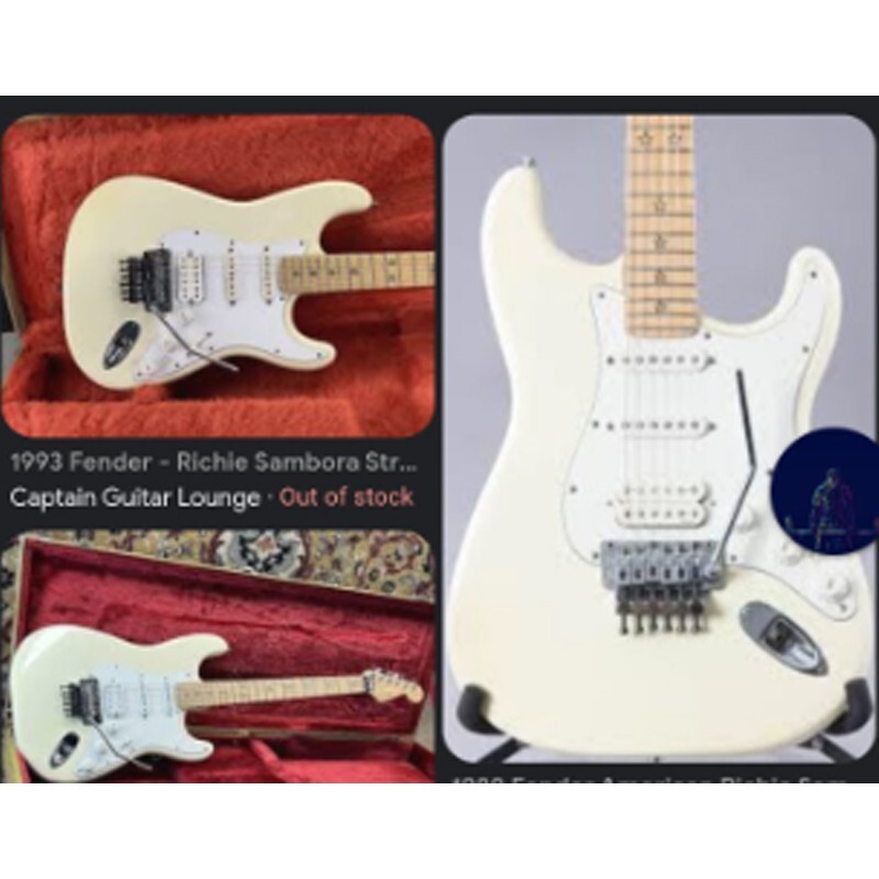 Electric guitar White color Star inlay maple fingerboard Rock tremolo