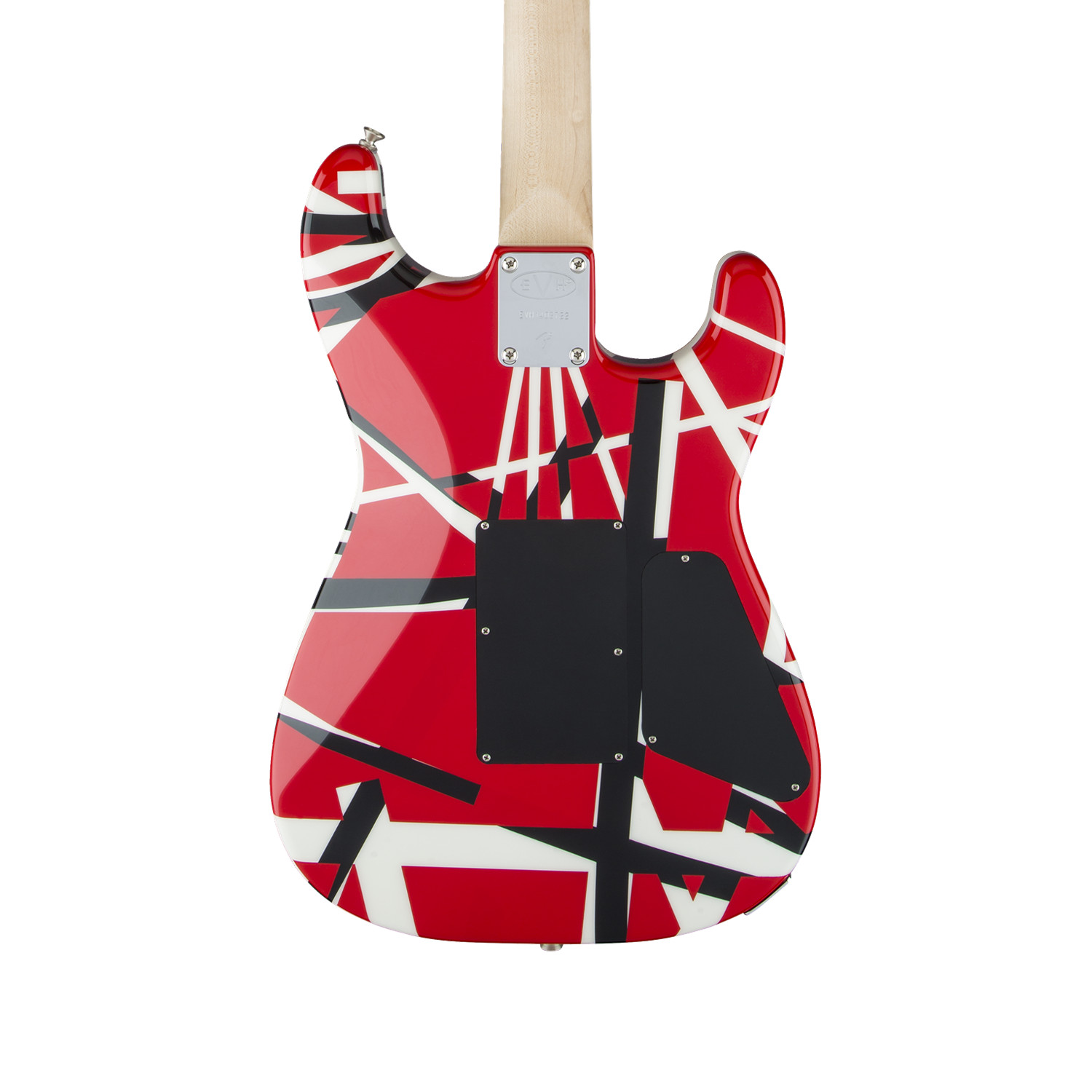 EVH Striped Series Left Handed Maple – Red Black and White Stripes