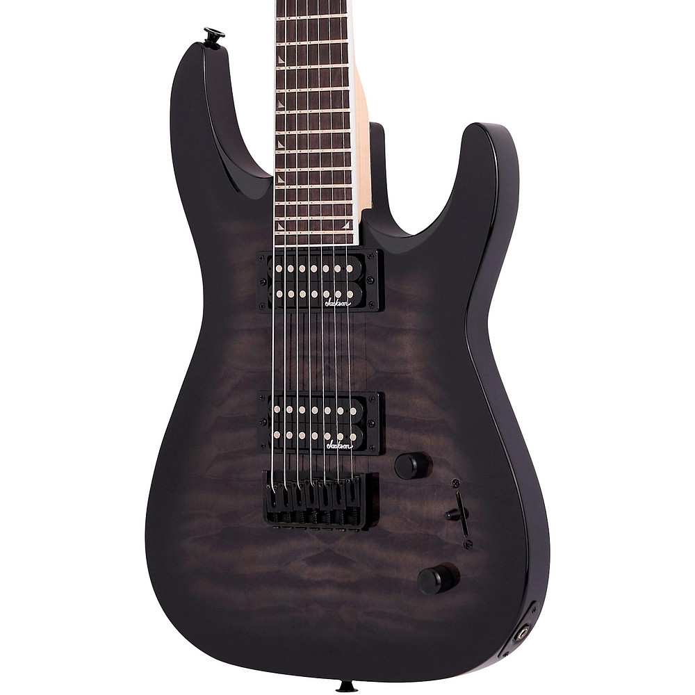 Jackson JS Series Dinky Arch Top JS22Q7 DKA HT Transparent Black Burst