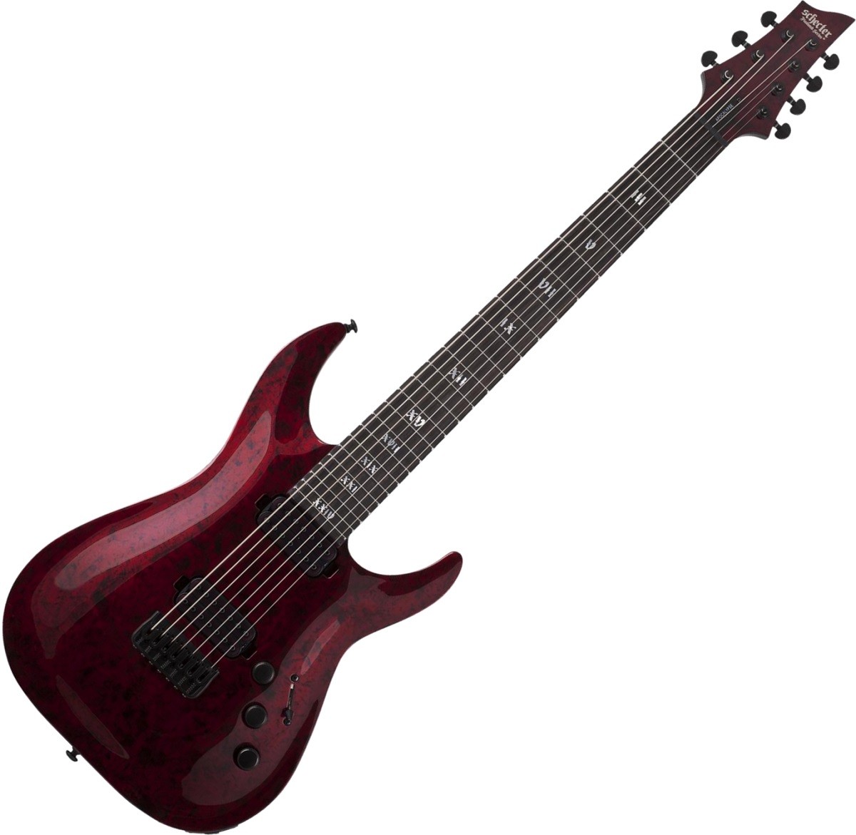 Schecter C-7 Apocalypse guitar in Red Reign