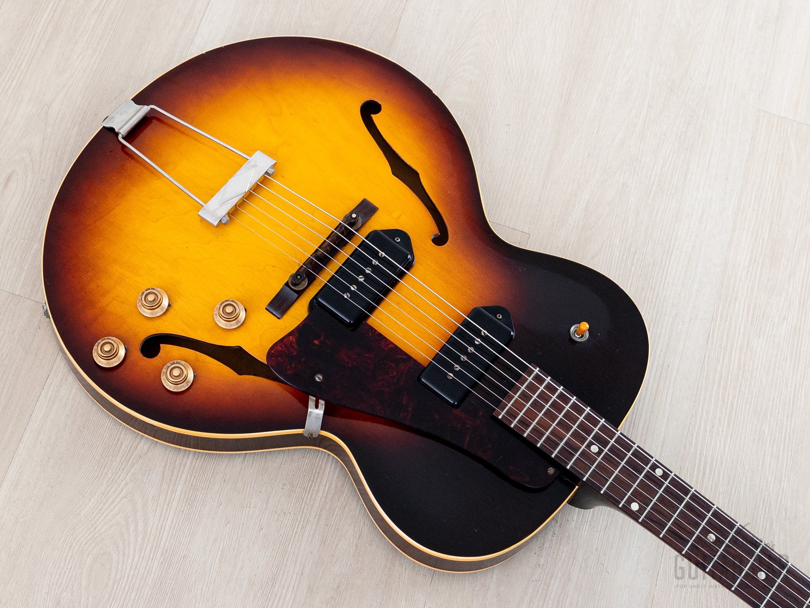 1957 Gibson ES-125 TD Thinline Hollowbody Vintage Guitar Sunburst w/ P-90s, Case
