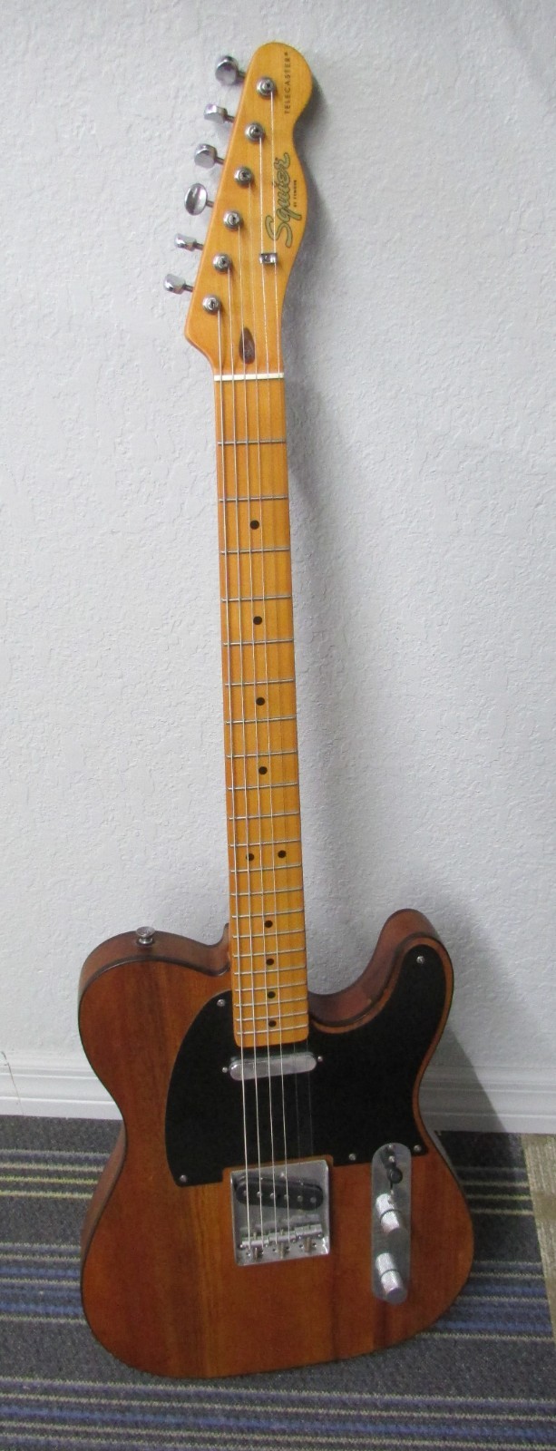 Fender Telecaster Vintera 50s Black & Wood 6 String Electric Guitar