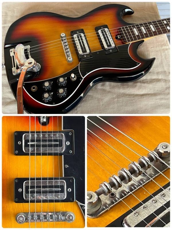 Electric Guitar KEY K-20T SG Style 1970s Sunburst Vintage MIJ Japan