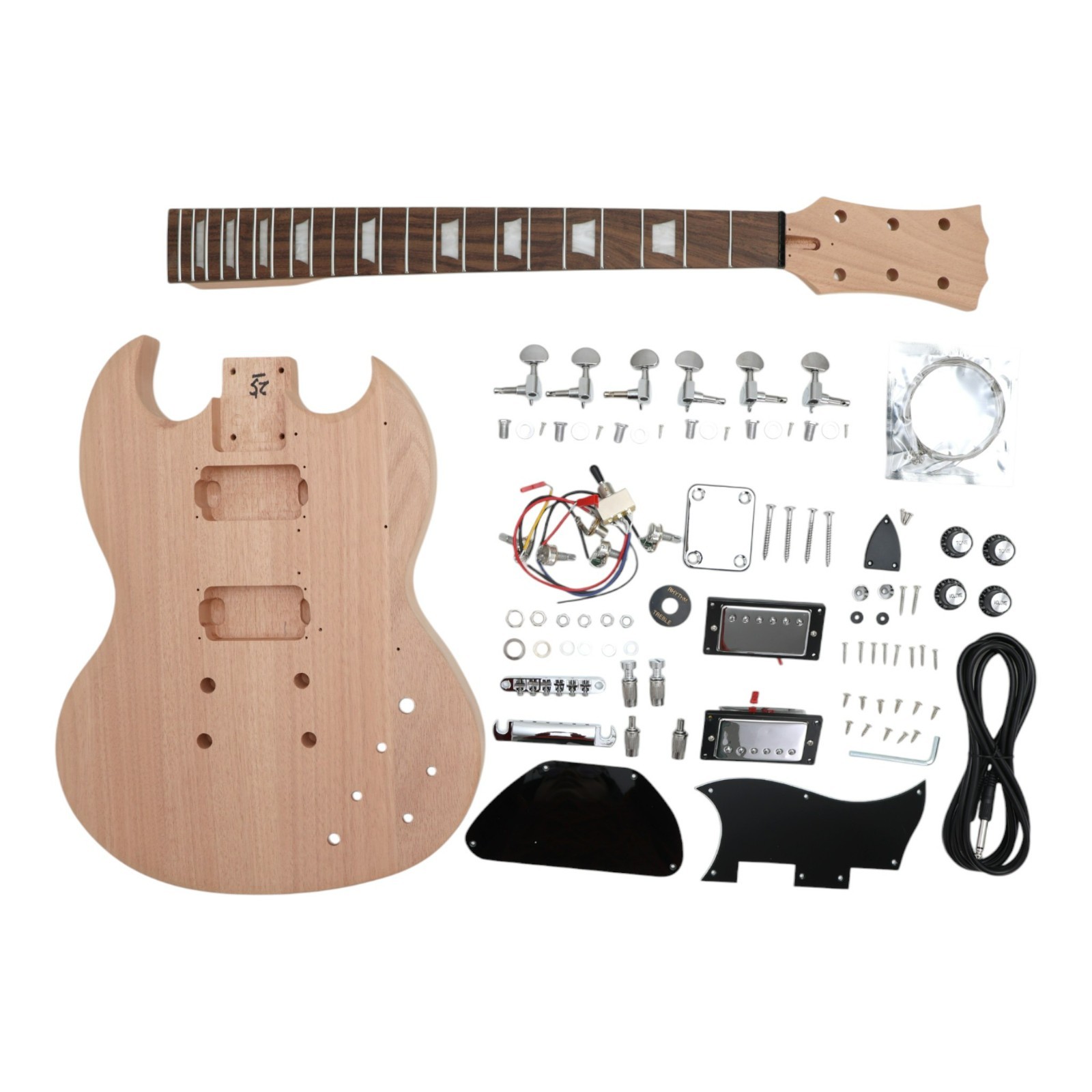 Haze HG200MDIY Electric Guitar DIY, Mahogany body & neck, Rosewood Fingerboard
