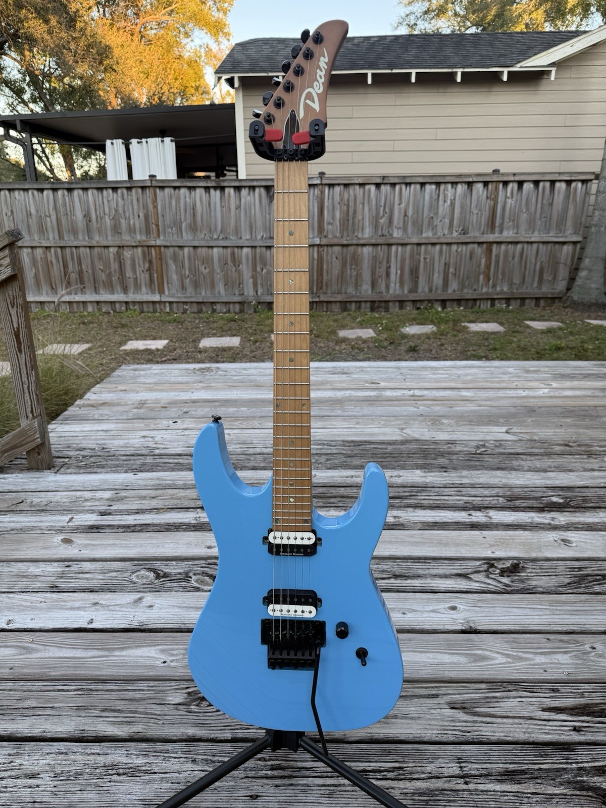 Dean MD24 Floyd Roasted Maple 2021 – Vintage Blue Dean Guitar W/Case Jumbo Frets