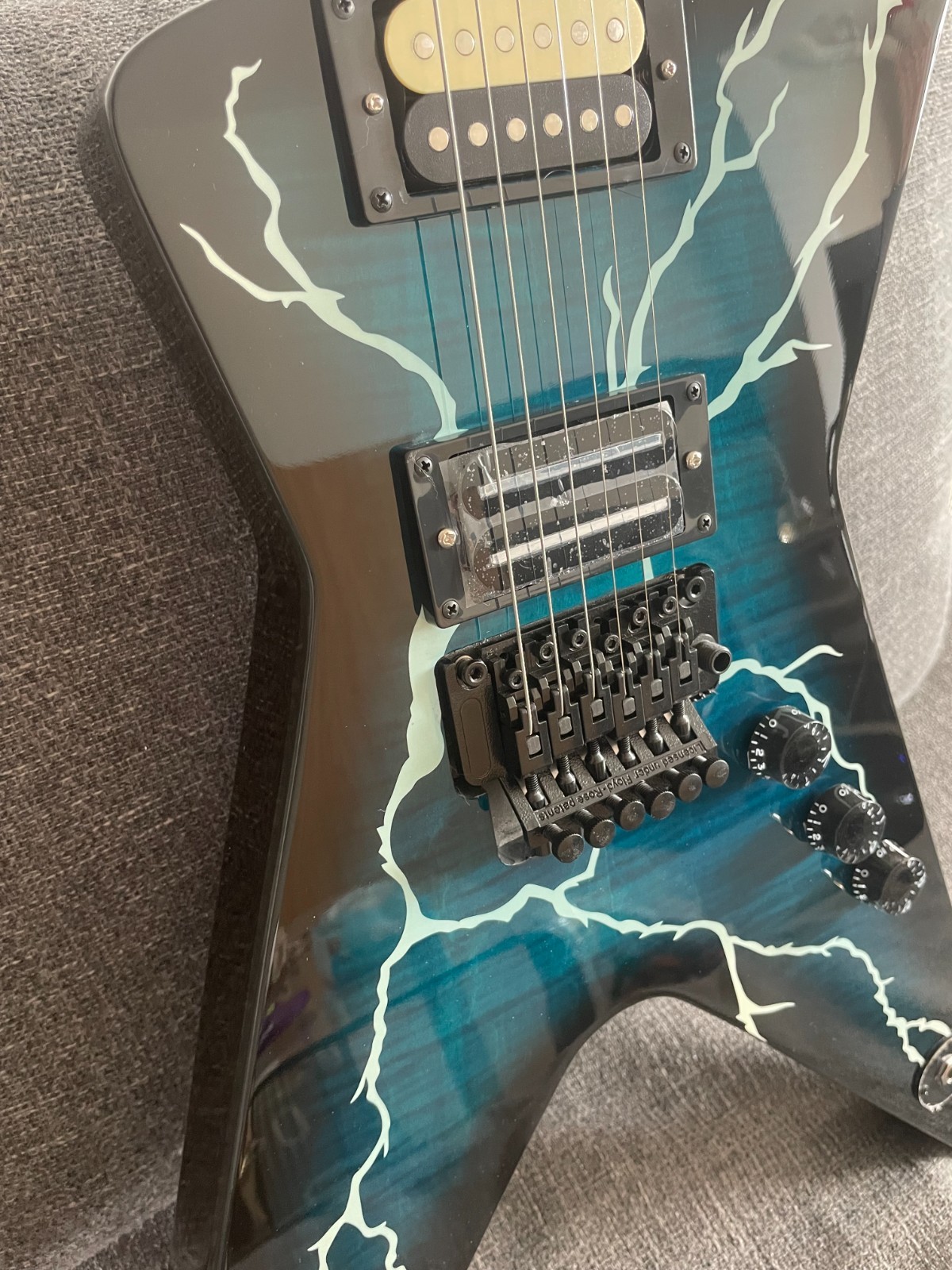 Dimebag Darrell Signature Electric Guitar Flame Maple Top lightning pattern