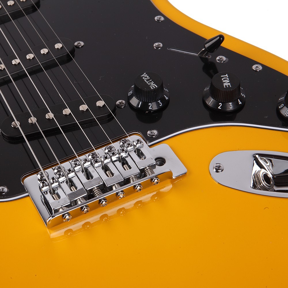 🎸FAST, FREE SHIPPING!🎸S Style Electric Guitar +Case/Strap +Whammy/Trem +Strap!