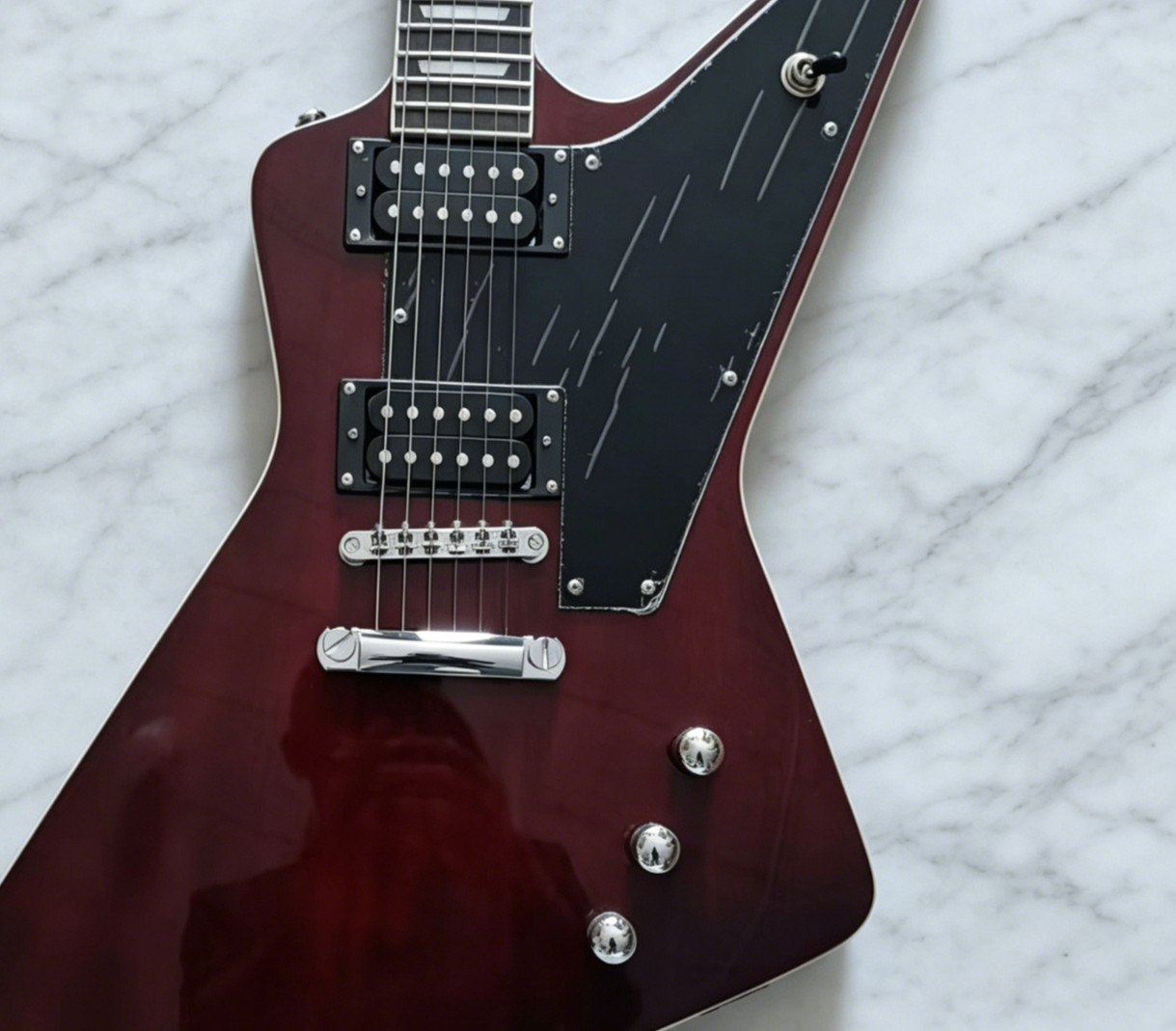 US warehouse Wine Red Electric Guitar HH pickup Chrome Hardware Fast Ship