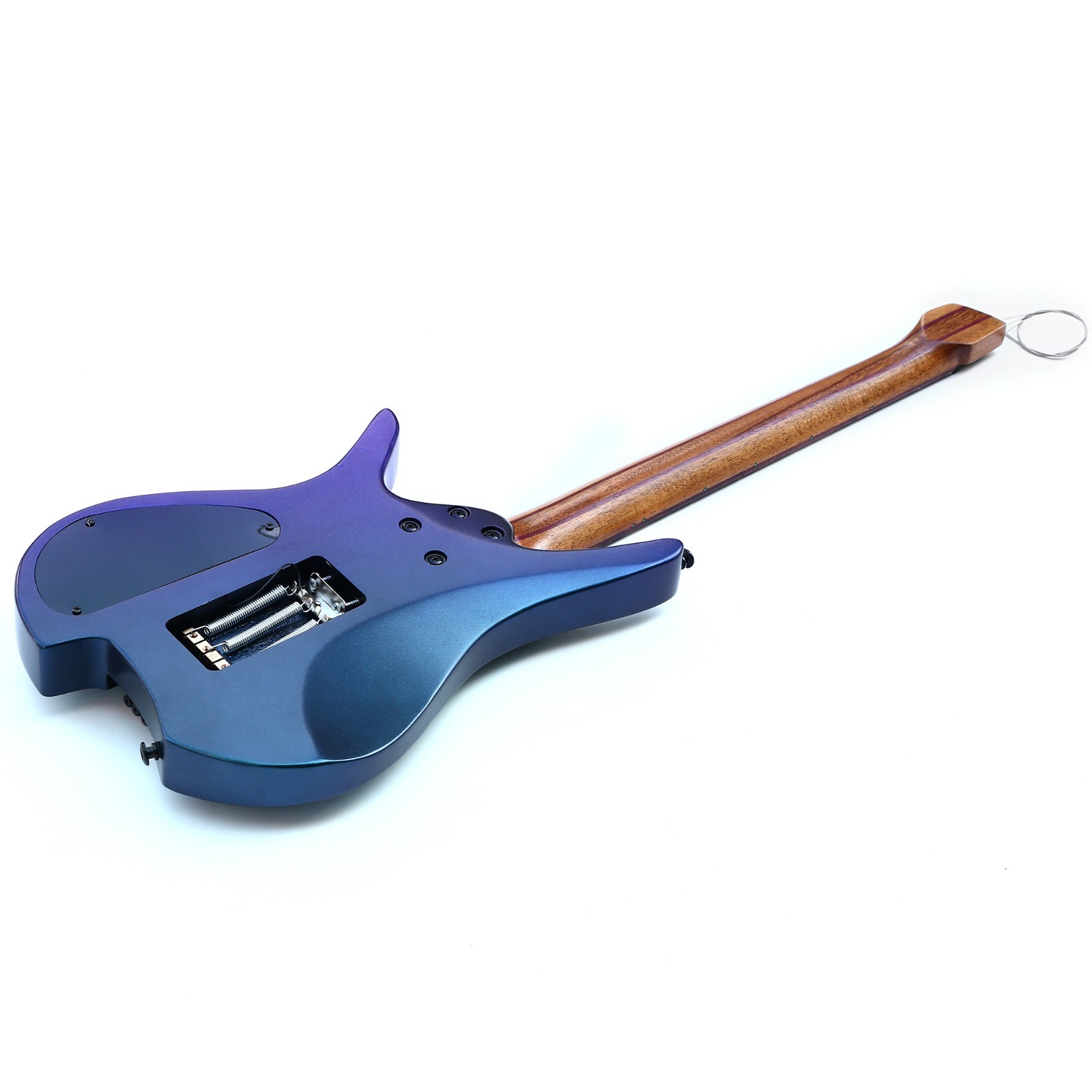 Batking Electric Travel Headless Guitar 6 String Double Locking Tremolo W/Gigbag