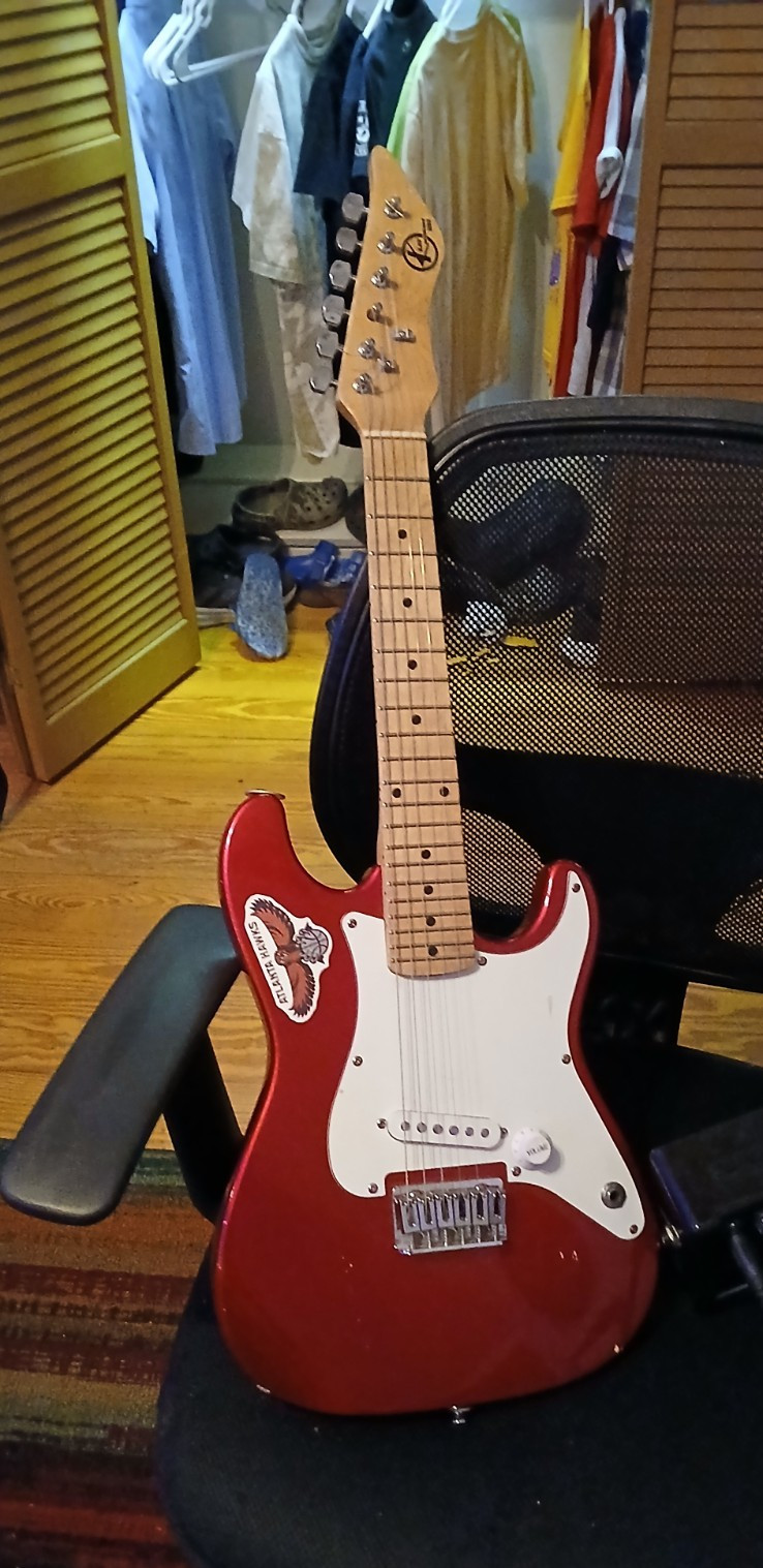 Kay Stratocaster Red Solid Body Electric Guitar Maple Neck 6-String