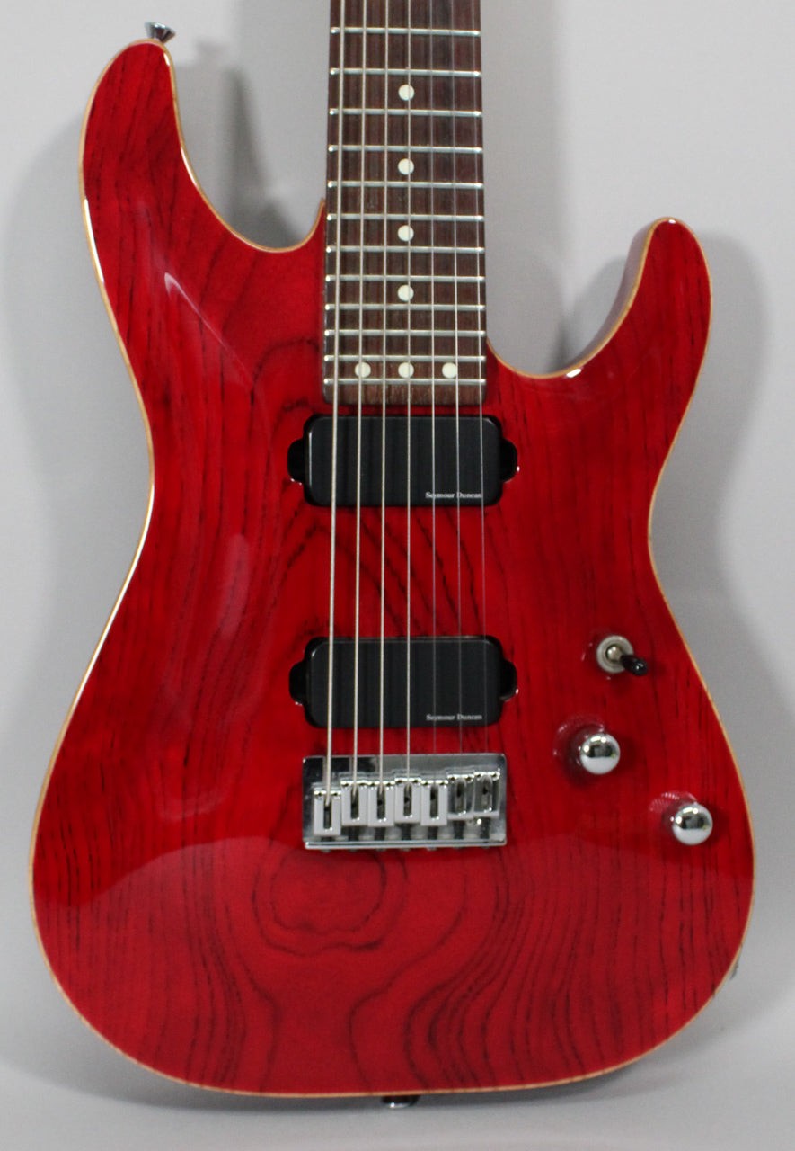 1998 Schecter Sunset 7 In Red Finish