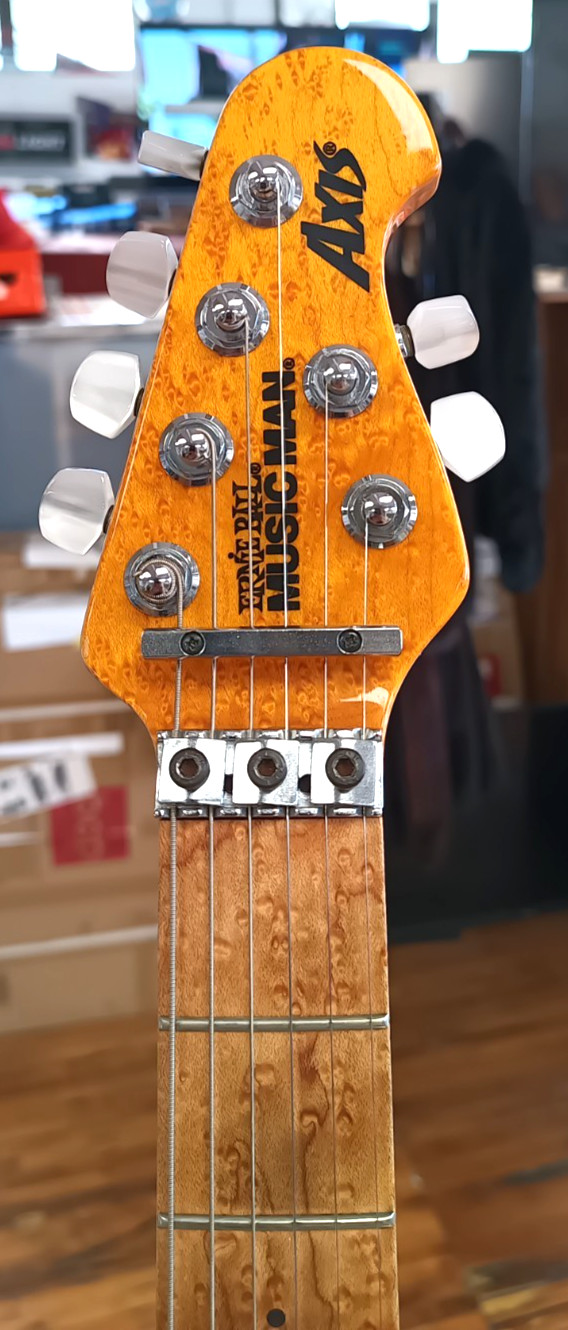 Ernie Ball Music Man Axis Trans Amber Solid Body Electric Guitar 2002 USA