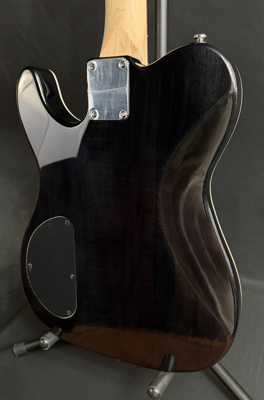 G&L ASAT Deluxe Electric Guitar Transparent Black Finish (083)