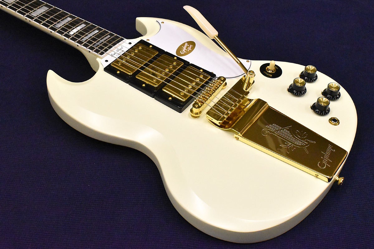 Epiphone 1963 Les Paul SG Custom with Maestro Vibrola Classic White #GG3hp