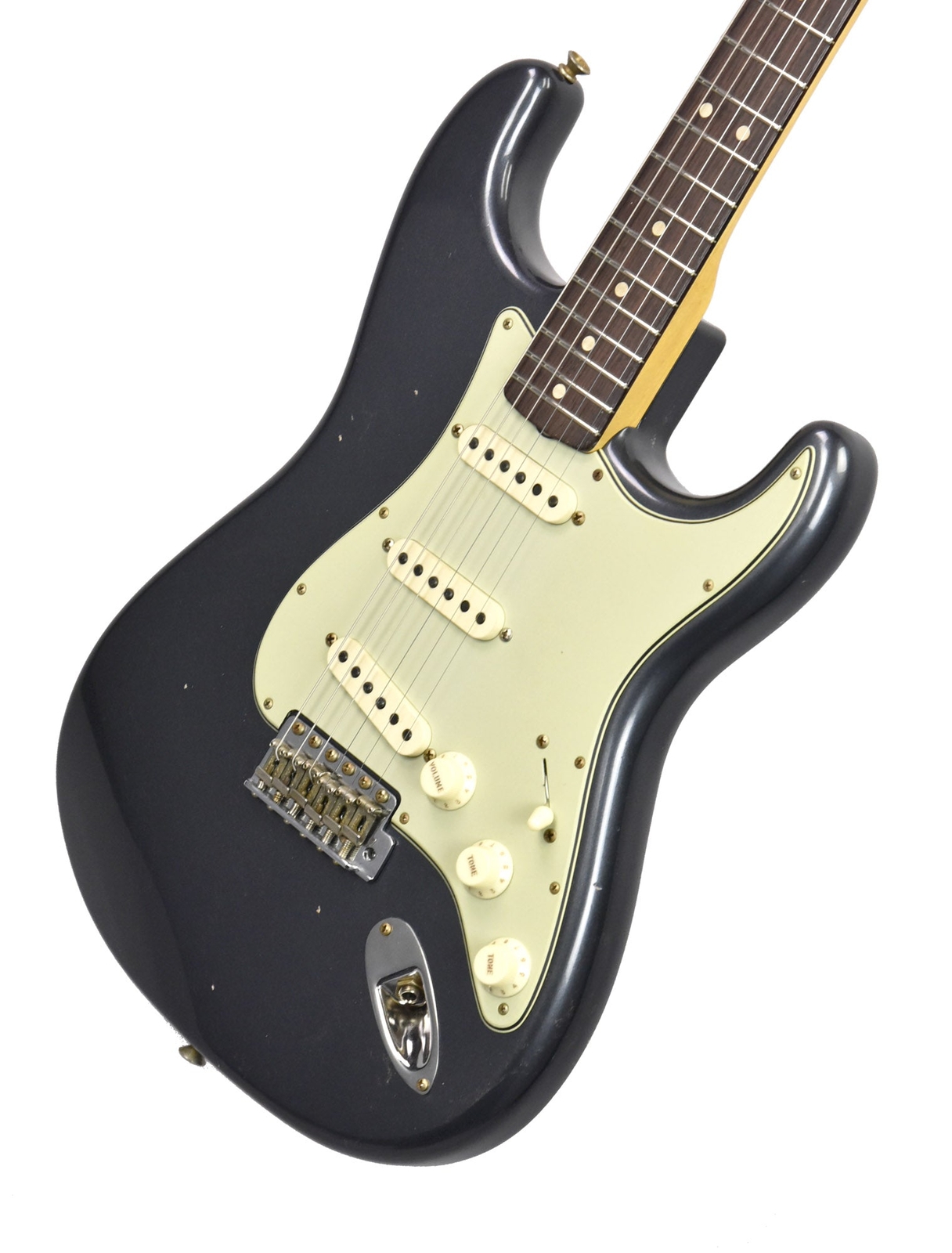 Fender Custom Shop 63 Stratocaster Journeyman Relic in Charcoal Frost Metallic