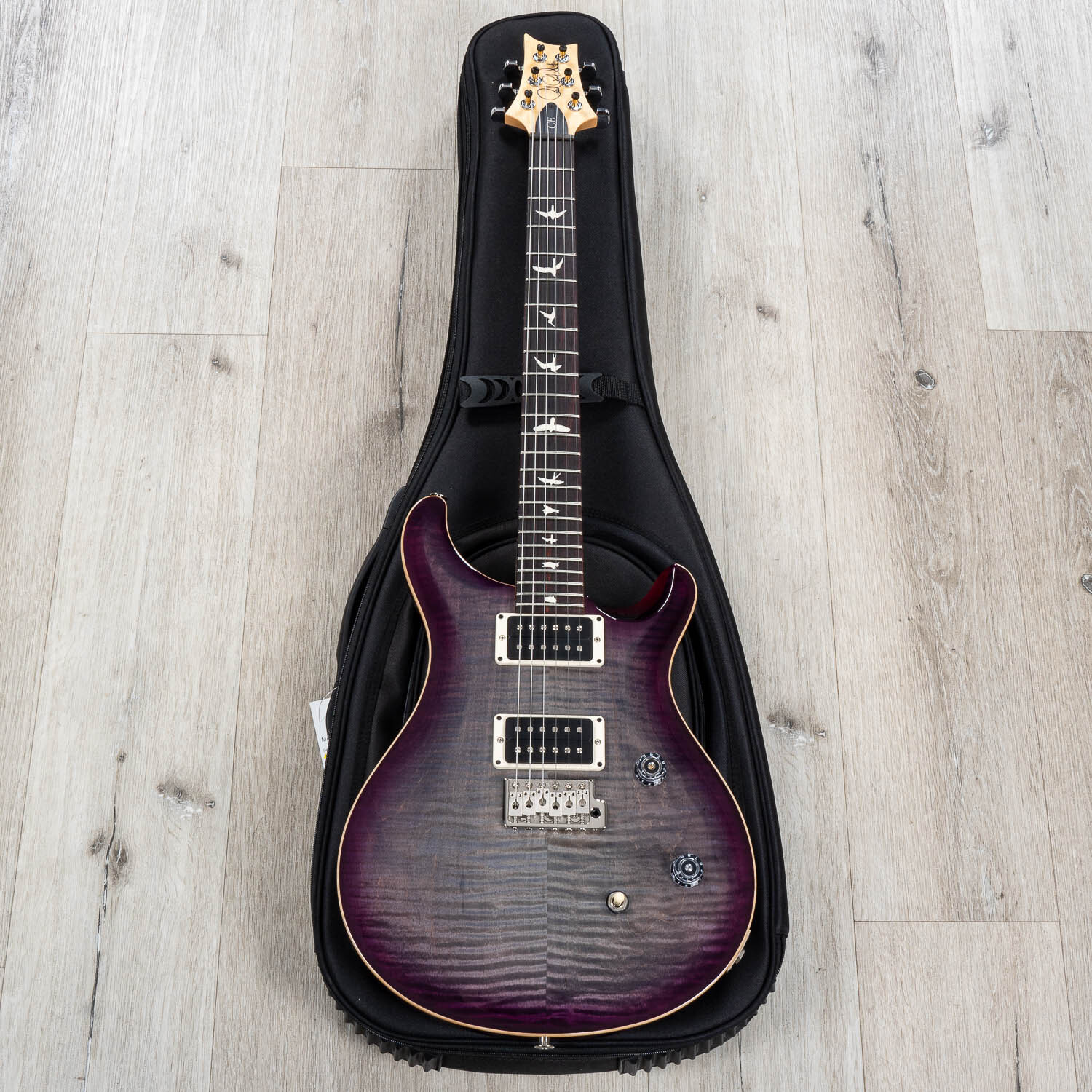 PRS Paul Reed Smith CE 24 Guitar, USA 85/15s, Faded Gray Black Purple Burst