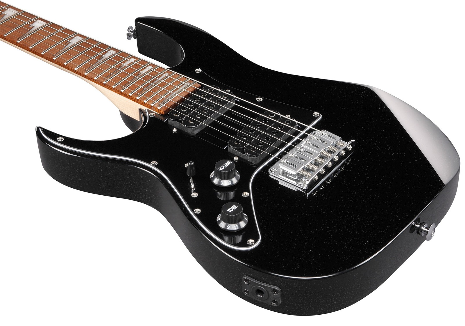 Ibanez GRGM21L RG Gio miKro Short-Scale Electric Guitar, Left Handed – Black Nig