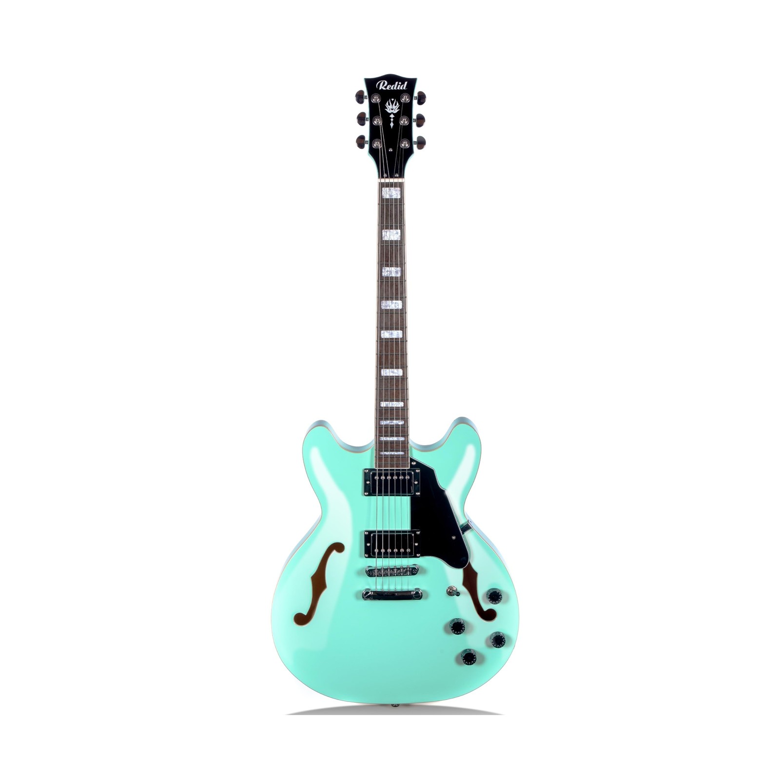 Redid Semi-Hollow Body Electric Guitar RD-100 Jazz Guitar with F-Hole,Maple n…