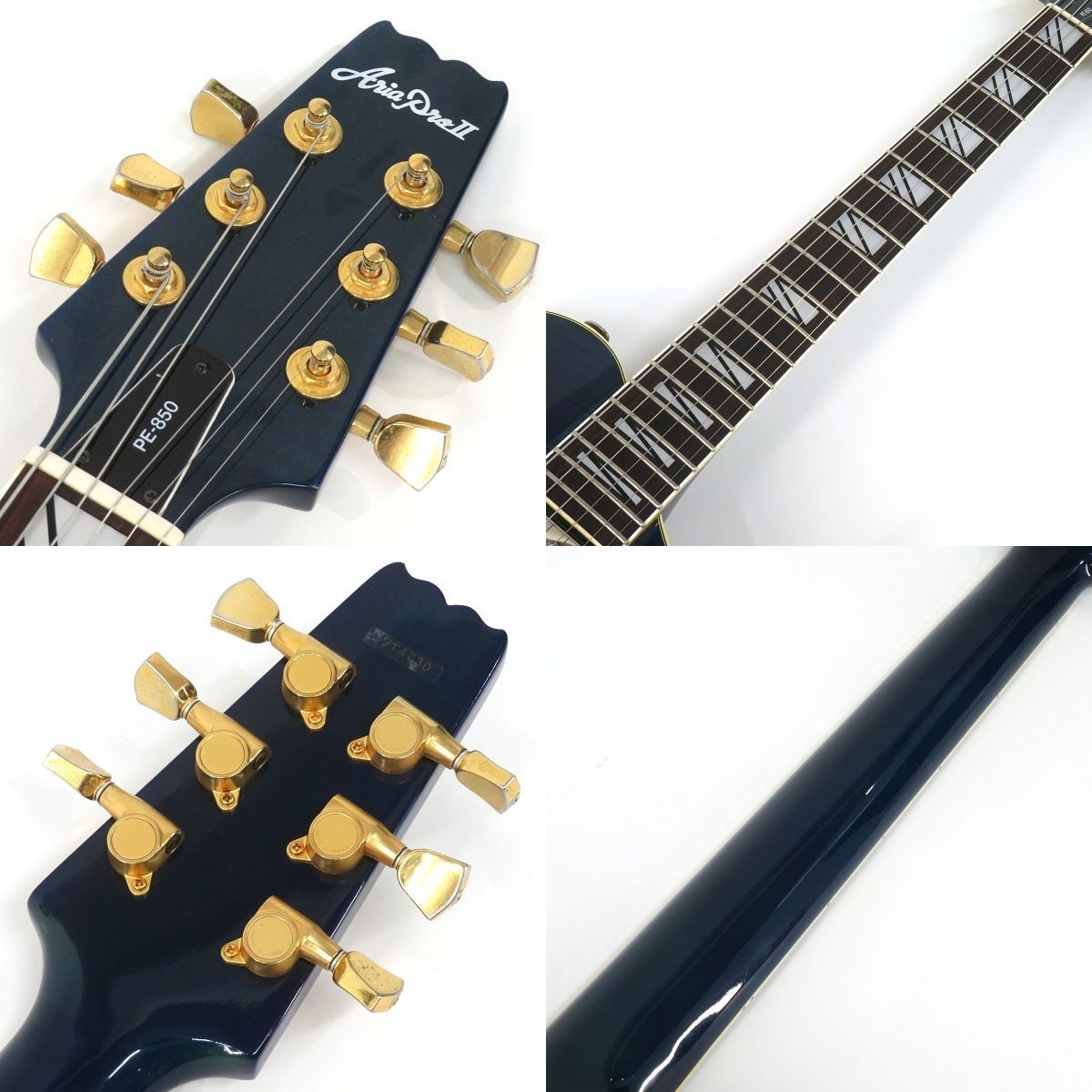 Electric Guitar Aria Pro II PE-850 1991 See-Through Blue Made in Japan