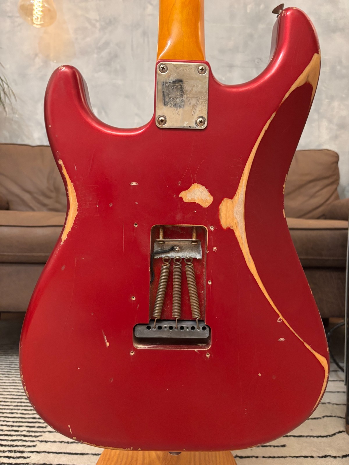 Fender Stratocaster 1963 Glas Custom Candy Apple Red Relic 7.6lbs w/ Tweed Case