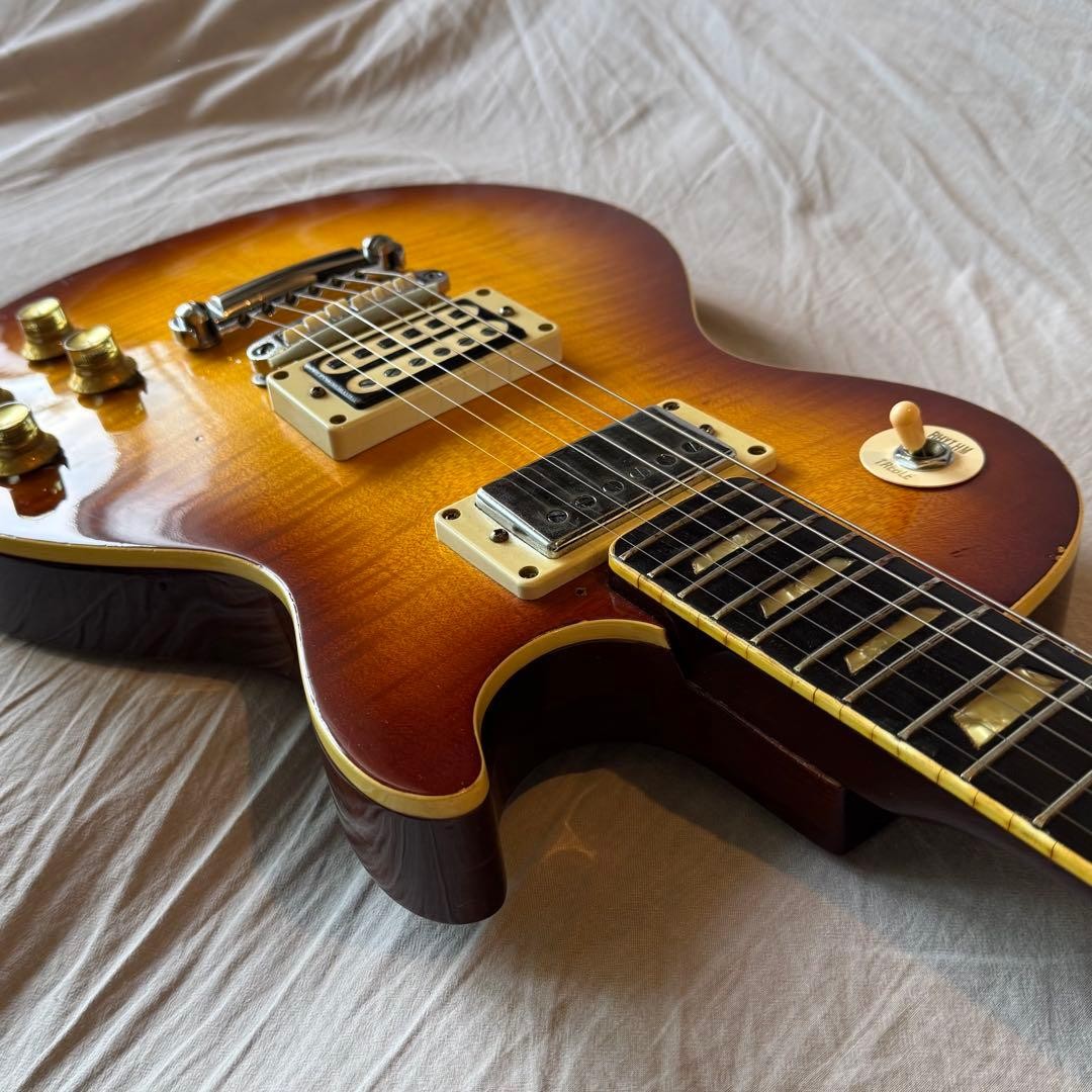 Greco EG-420Y Les Paul Flame Top Vintage Electric Guitar Hard Case MIJ Japan